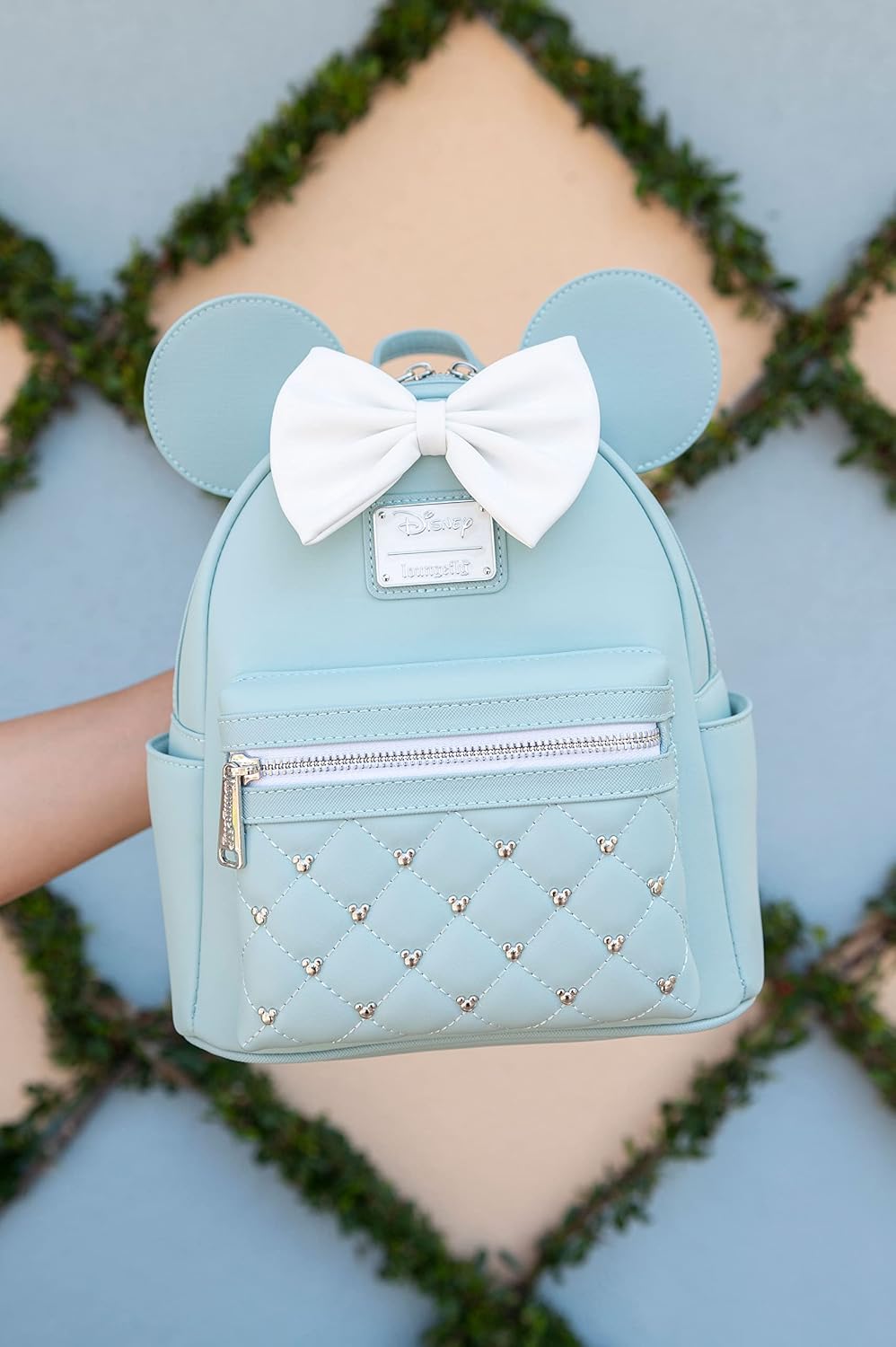 Loungefly Disney The Minnie Mouse Classic Series Mini Backpack - Elegance, Mint, One Size, WDBK2823
