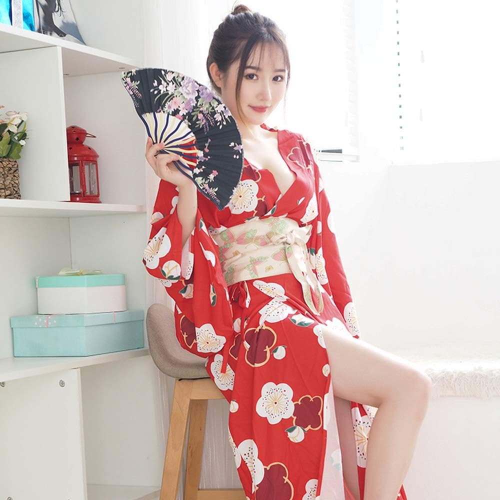 Yukata, Kimono, Cosplay, Sexy, Erotic, Extreme Etch, Courtesan, Lingerie, Costume, Baby Doll, Pajamas, Sleepwear, Cute, Front Opening, Yamato Nadeshiko, Japanese Costume, Women's, Female, Sexy
