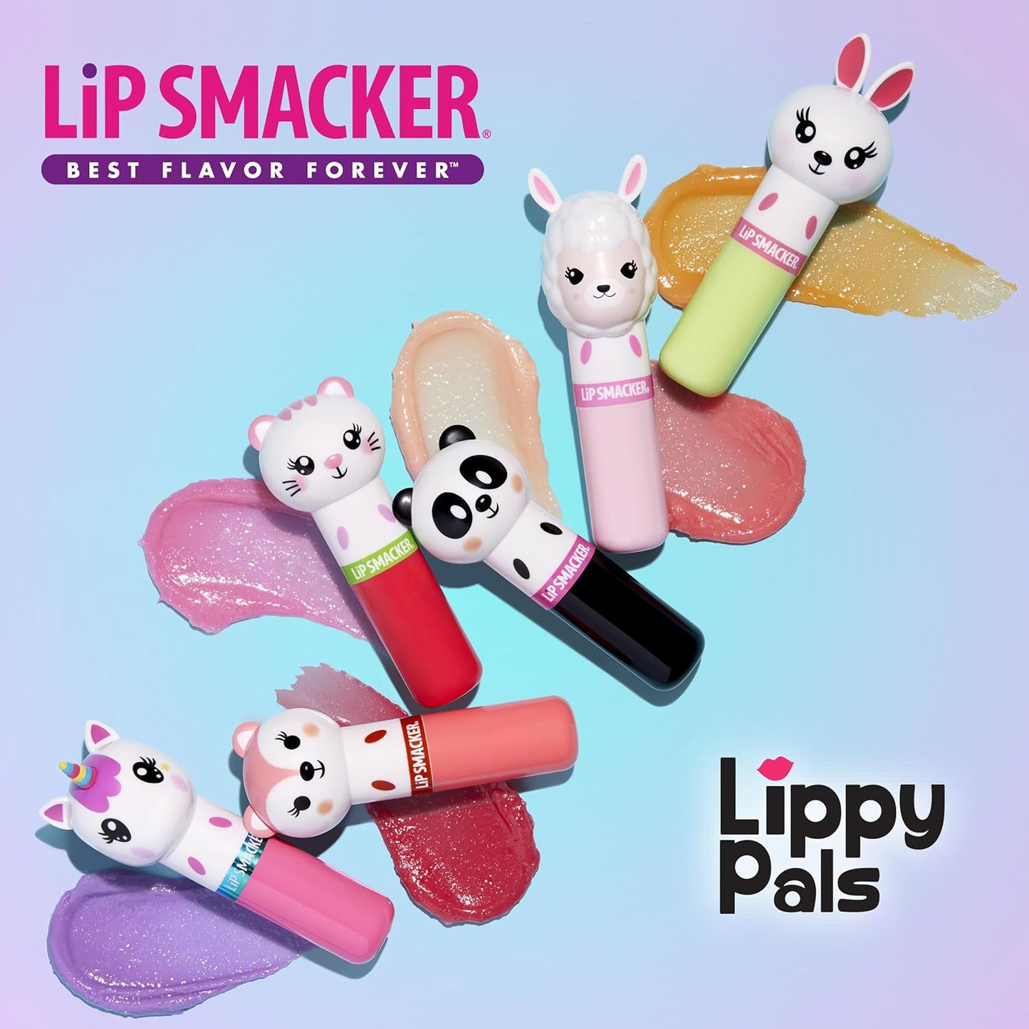 Lip Smacker Lippy Pals Unicorn, Bálsamo labial con sabor hidratante y suavizante de brillo suave, sabores deliciosos hidratantes y protectores, libre de crueldad y vegano - Magia de unicornio