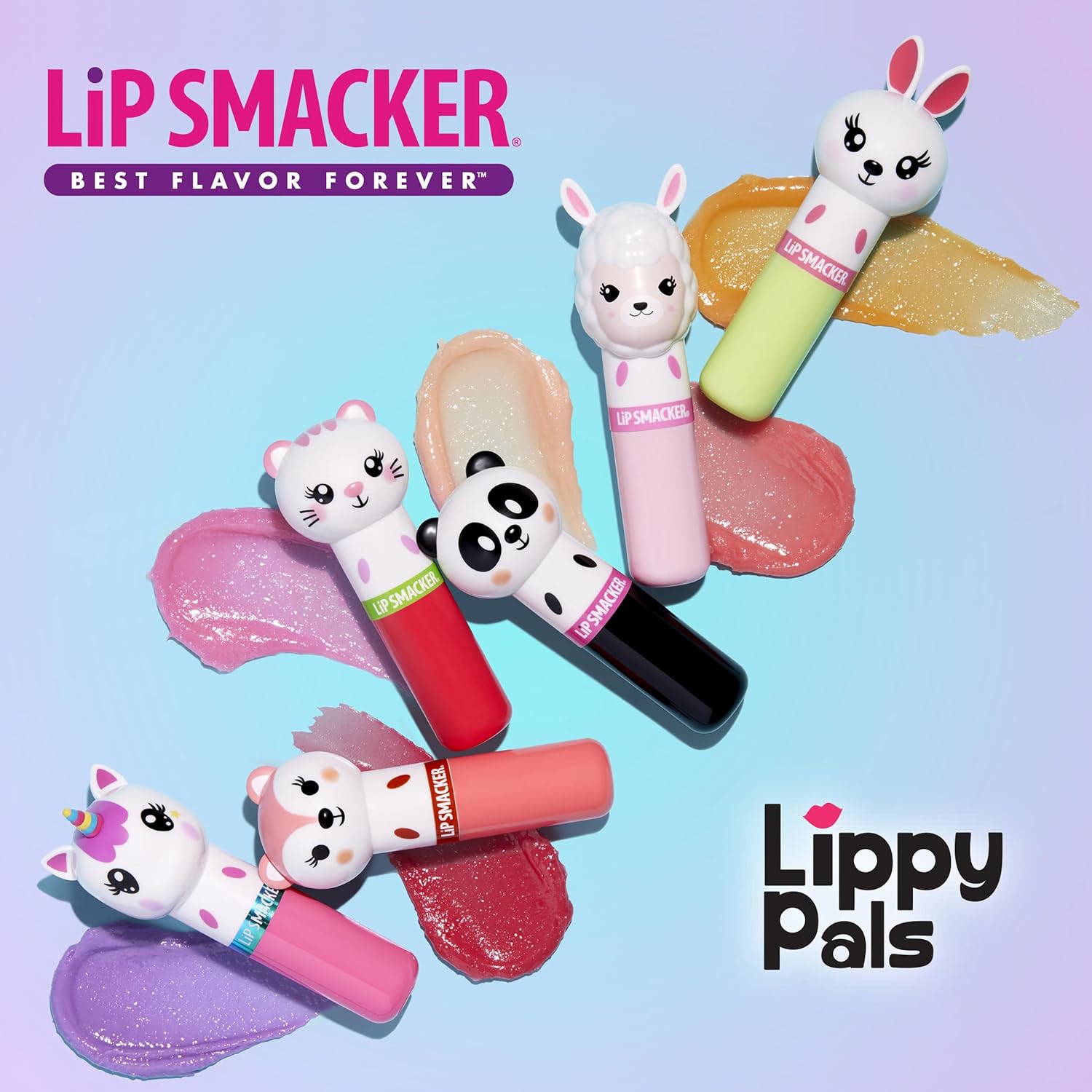 Lip Smacker Lippy Pals Unicorn, Bálsamo labial con sabor hidratante y suavizante de brillo suave, sabores deliciosos hidratantes y protectores, libre de crueldad y vegano - Magia de unicornio
