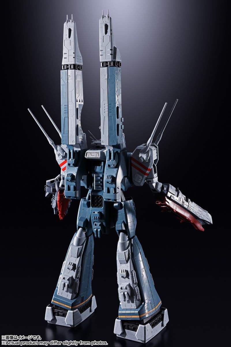 Tamashi Nations DX Chogokin Super Time Fortress Macross SDF-1 Macross, Approx. 27.6 inches (700 mm), ABS & Die-Cast Painted Action Figure