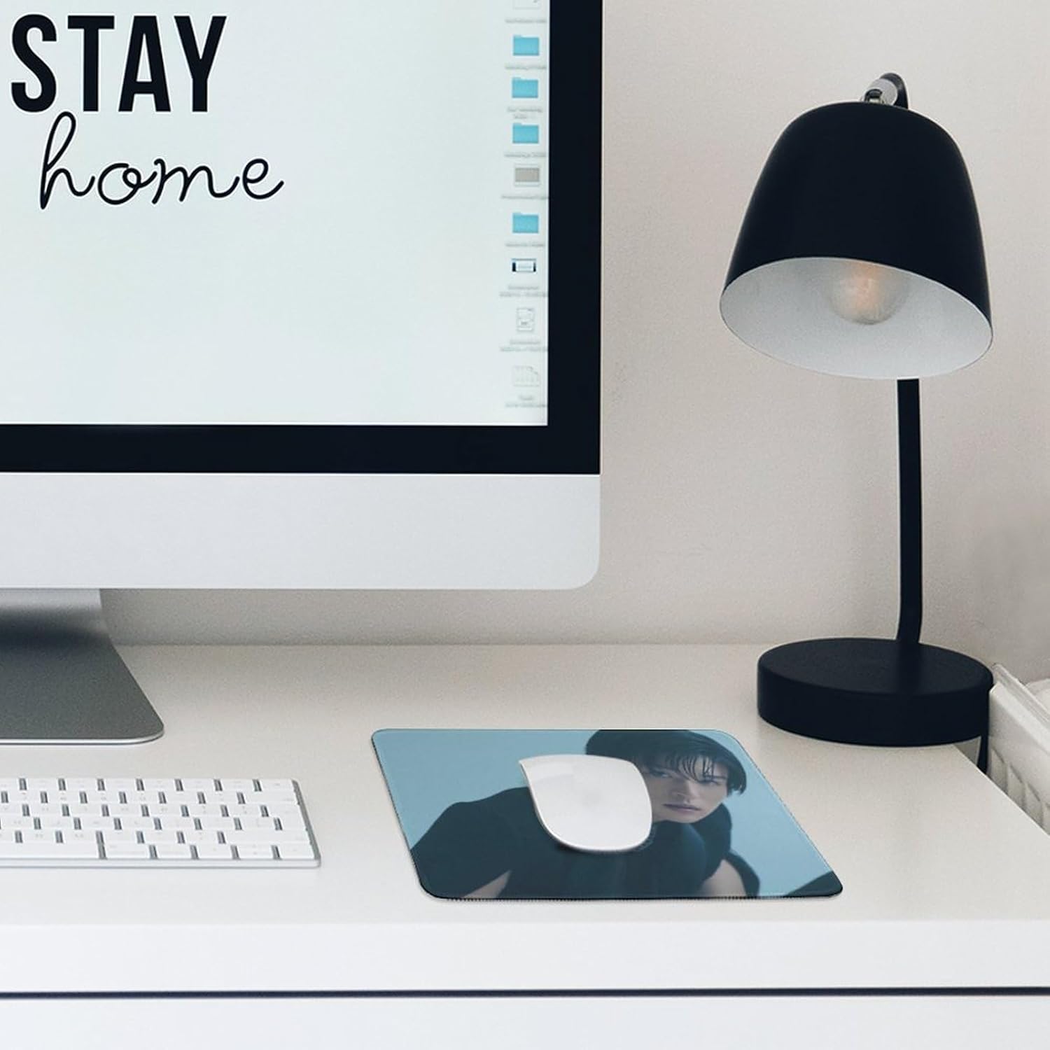 Mouse Pad Waterproof Durable Easy to Clean Non-Slip Rubber Sole for Office Gaming Stylish Cute Cartoon Character Unisex (Blue)