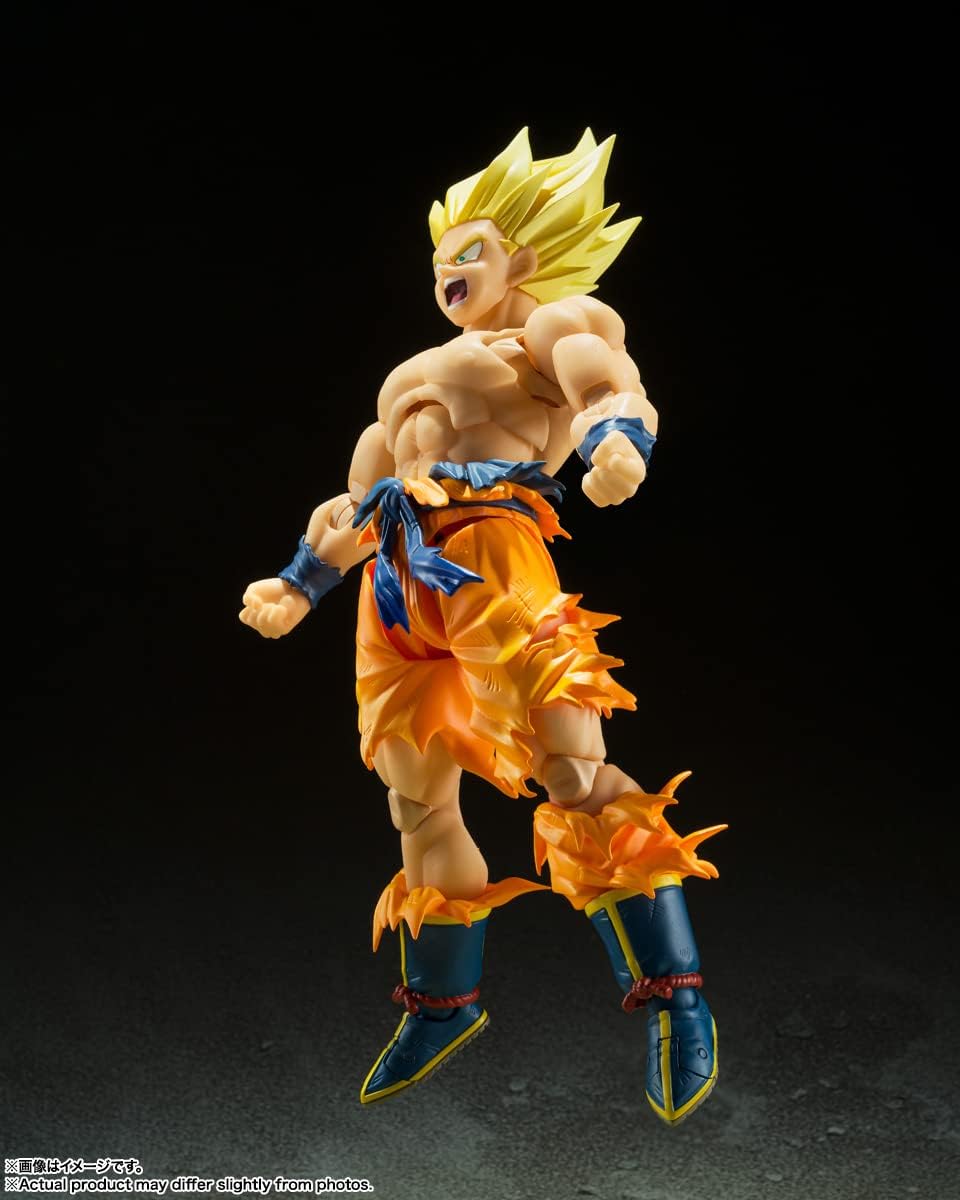 Bandai Spirits S.H. Figuarts Dragon Ball Super Saiyan Son Goku - Legendary Super Saiyan - Approx. 5.7 inches (145 mm), ABS & PVC Pre-painted Action Figure