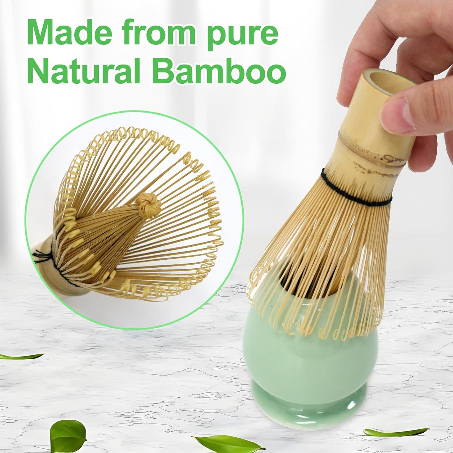 Valuetom Matcha Set, 6 Piece Tea Ceremony Set (Single Mouth Bowl, Chasaku, Chasaku, Matcha Spoon, Strainer), For Beginners to Practice Tea Ceremonies