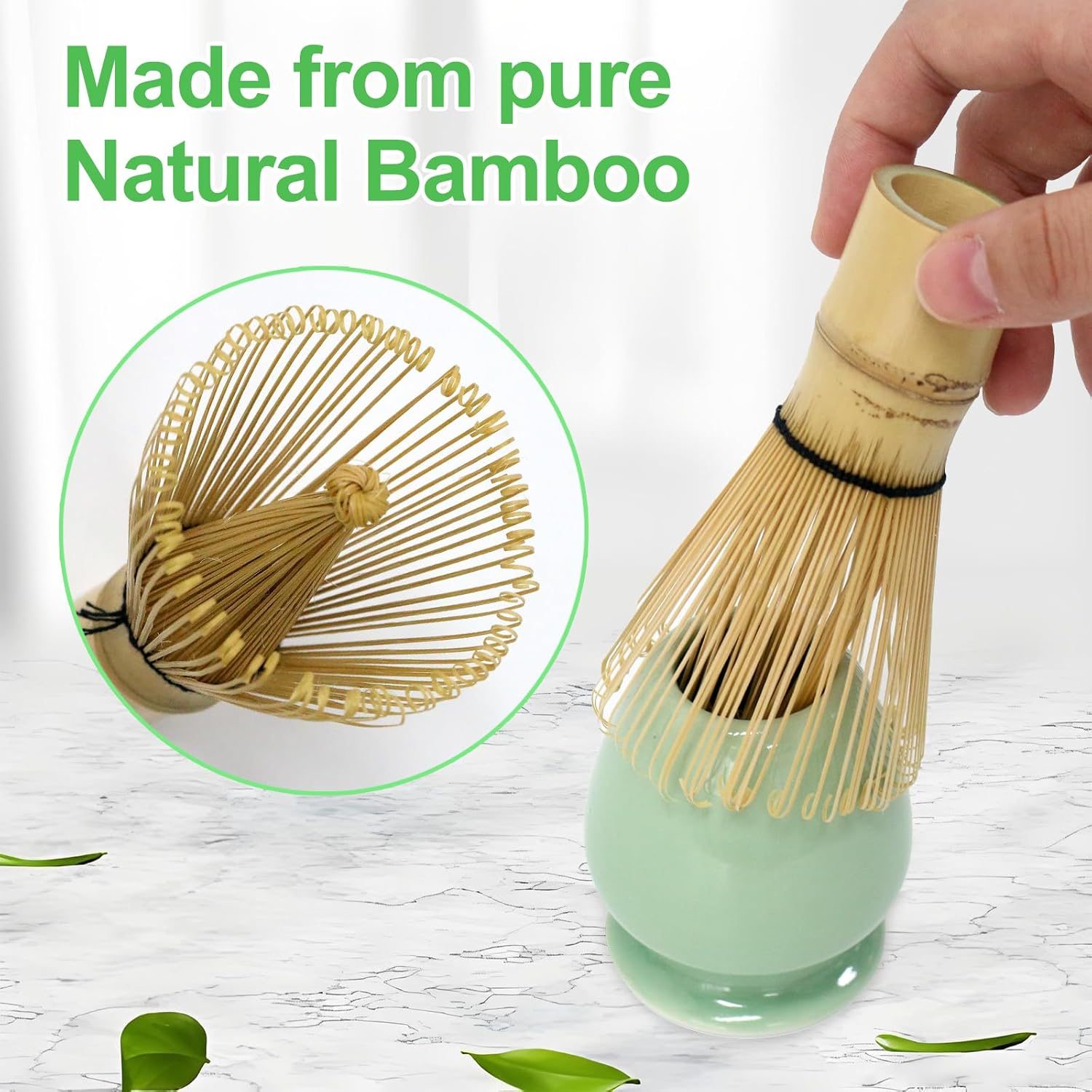 Valuetom Matcha Set, 6 Piece Tea Ceremony Set (Single Mouth Bowl, Chasaku, Chasaku, Matcha Spoon, Strainer), For Beginners to Practice Tea Ceremonies