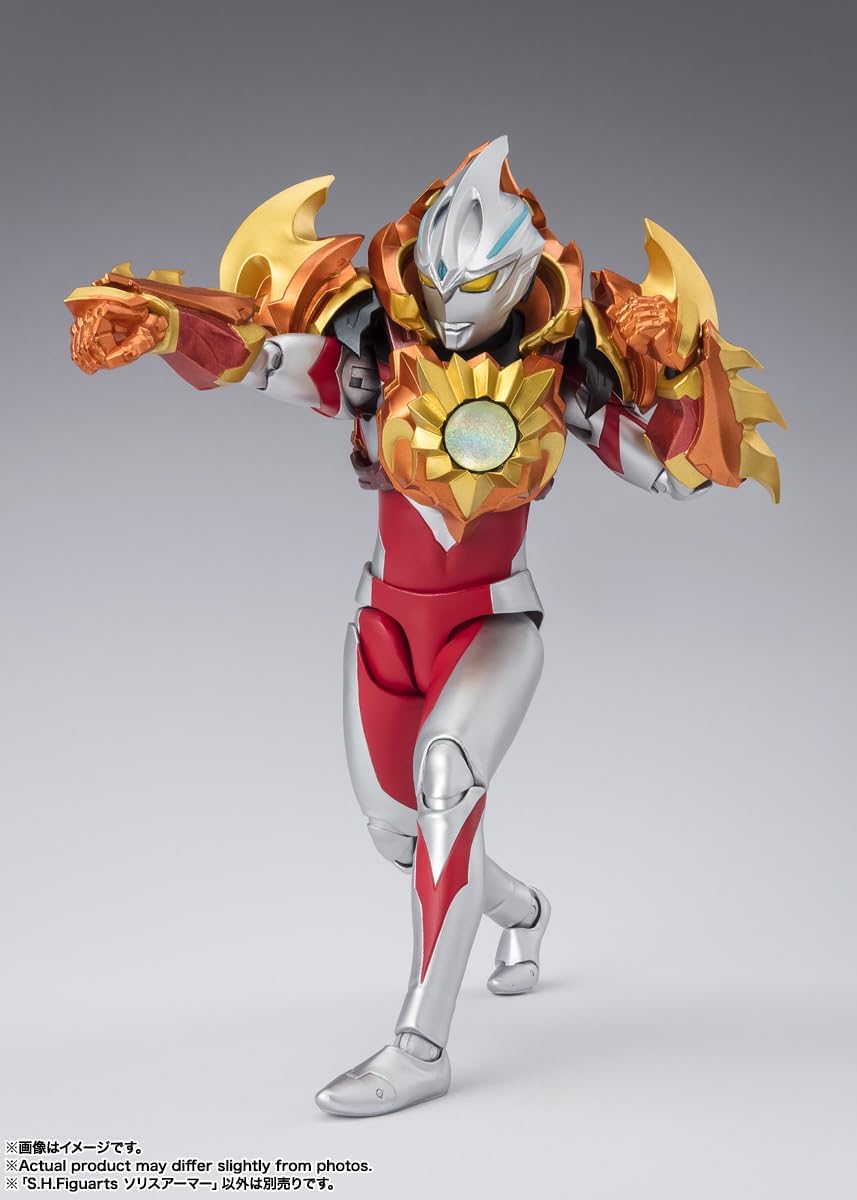 BANDAI SPIRITS S.H. Figuarts Ultraman Arc Solis Armor, Approx. 5.9 inches (150 mm), PVC & ABS, Pre-painted Action Figure