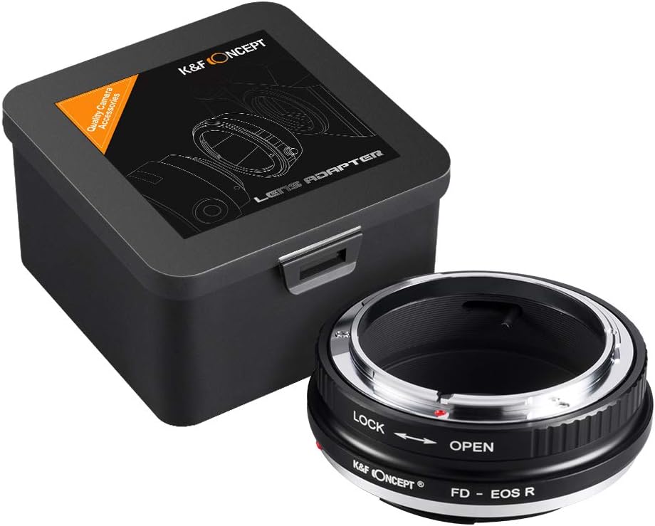 K&F Concept Lens Adapter, FD-EOS R, Canon FD Lens to Canon EOS R Camera Attachment, Infinity Realization, High Precision