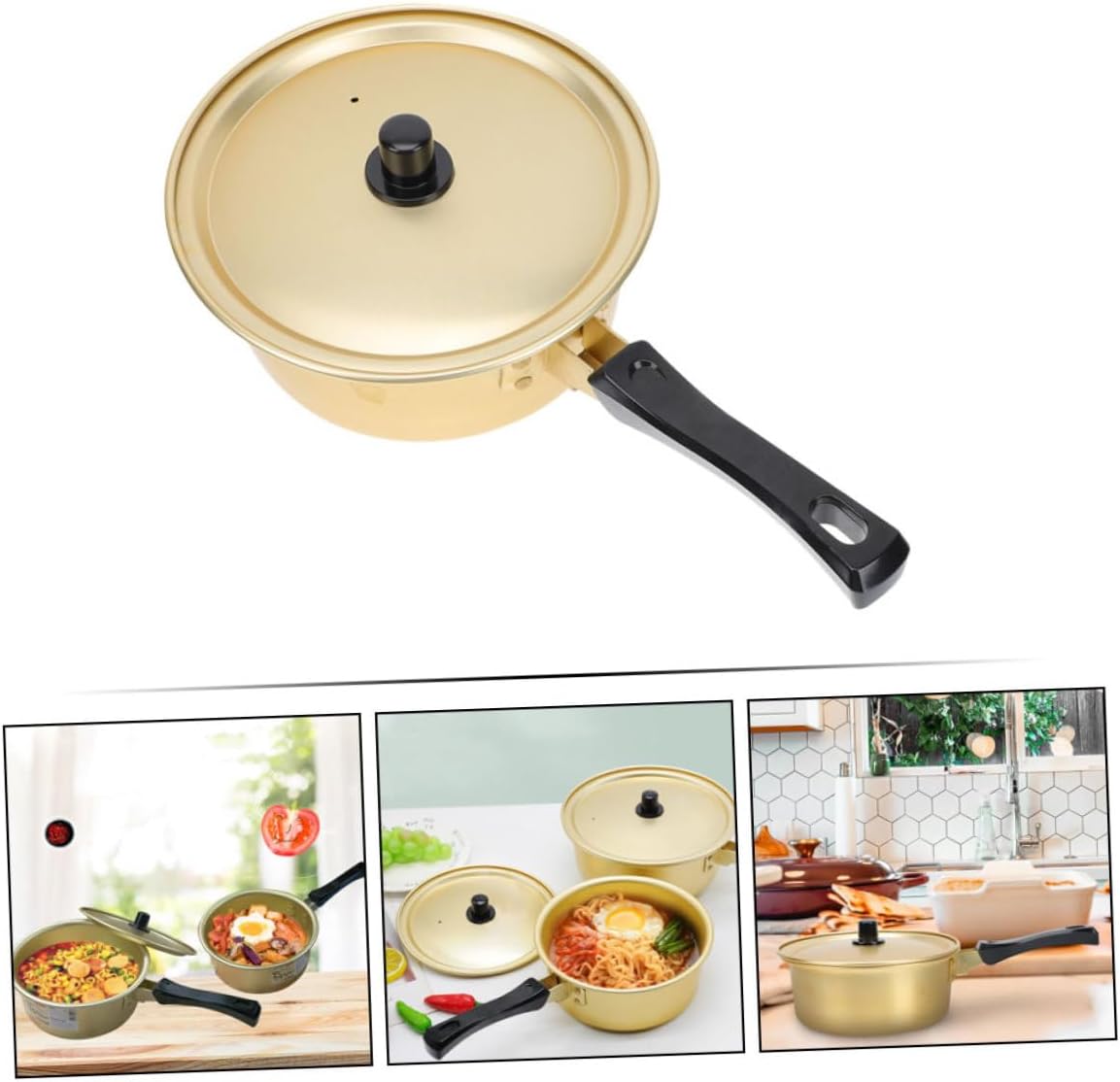 Parliky Korean Hot Pot, Korean Traditional Rice Cooker, Korean Ramen Cooker, Instant Ramen Pot, Stew Pot, Soup Bowl, Udon Rice Bowl, Soup Cooking Pot, Stew Pan, Small Noodle Pot, Ramen Pot, Small Ra