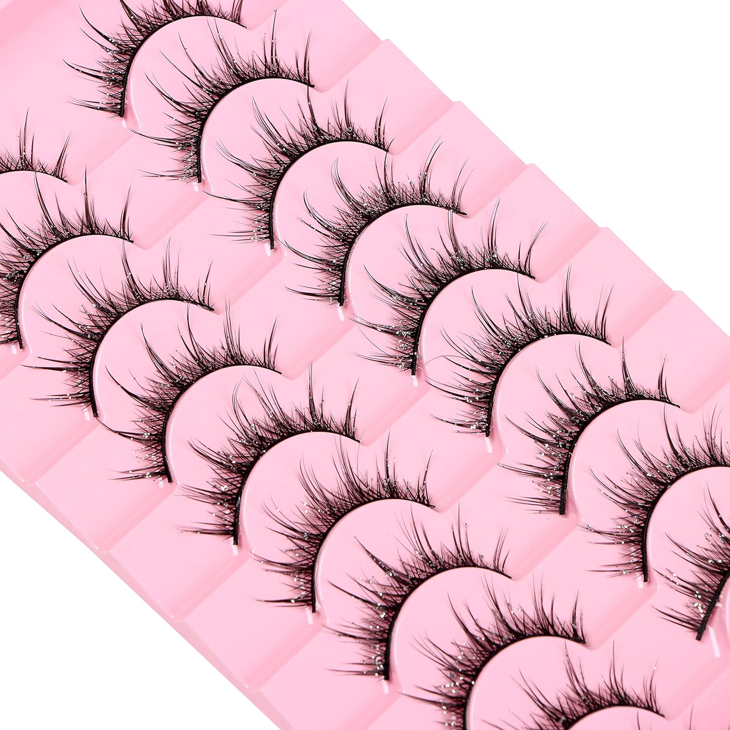 Cartoon Eyelashes Fluffy False Eyelashes Dramatic Cat Eye Makeup Fairy Cluster Wet Look