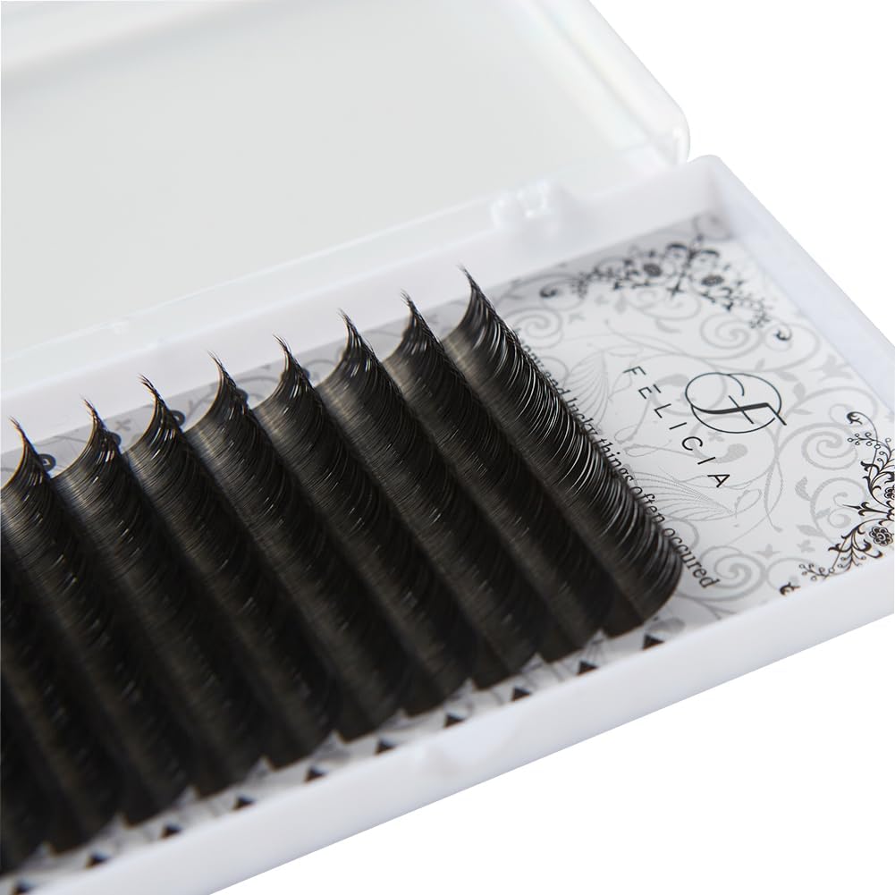 FELICIA Flat Lash Matte Eyelash Extensions Ultra Soft Single Matsueku Eyelash SC Curl 0.15 Thickness 0.5 inches (13 mm)