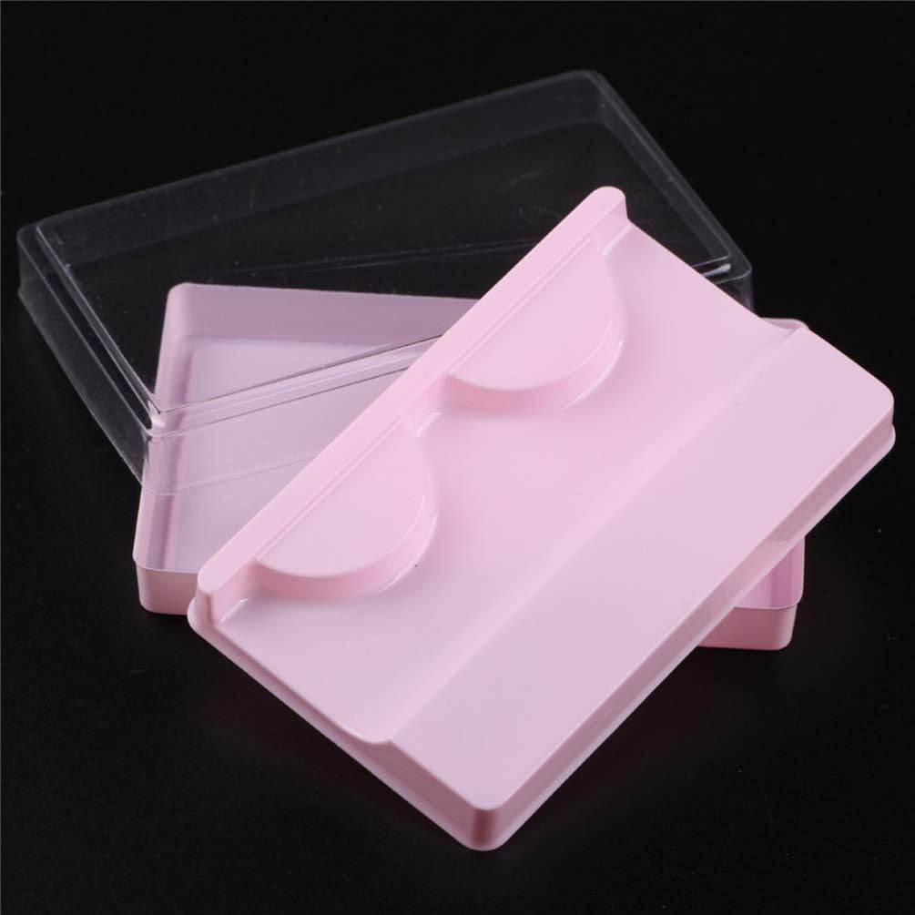 Frcolor False Eyelash Case, False Eyelash Storage Case, False Eyelash Storage Box, Cute, Travel, Portable, 50-Piece Set, Pink