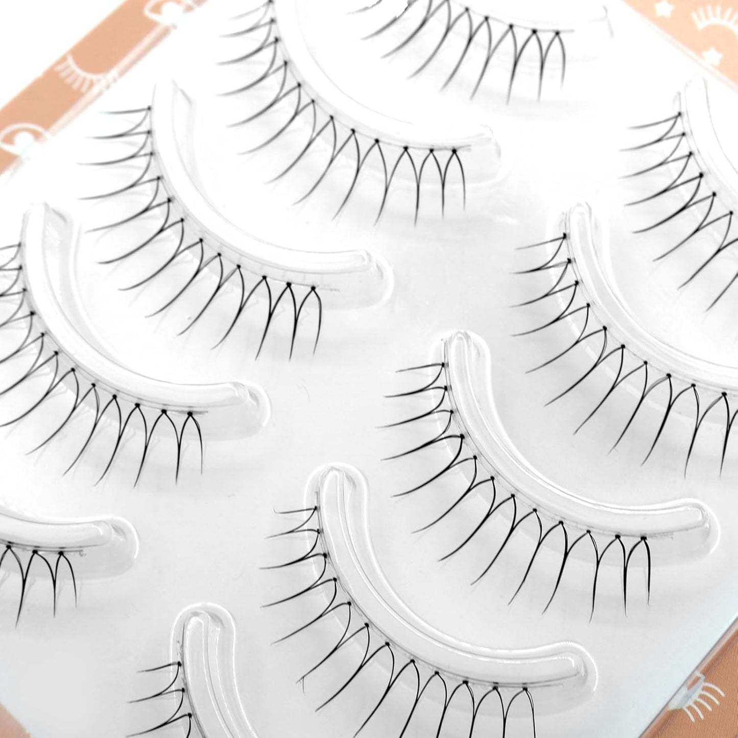 LASHIDOL False Eyelashes, Bunching Eyelashes, Natural, Popular, Idol Eyelashes, Handmade False Eyelashes, Korea, 5 Pairs (Idol 02)