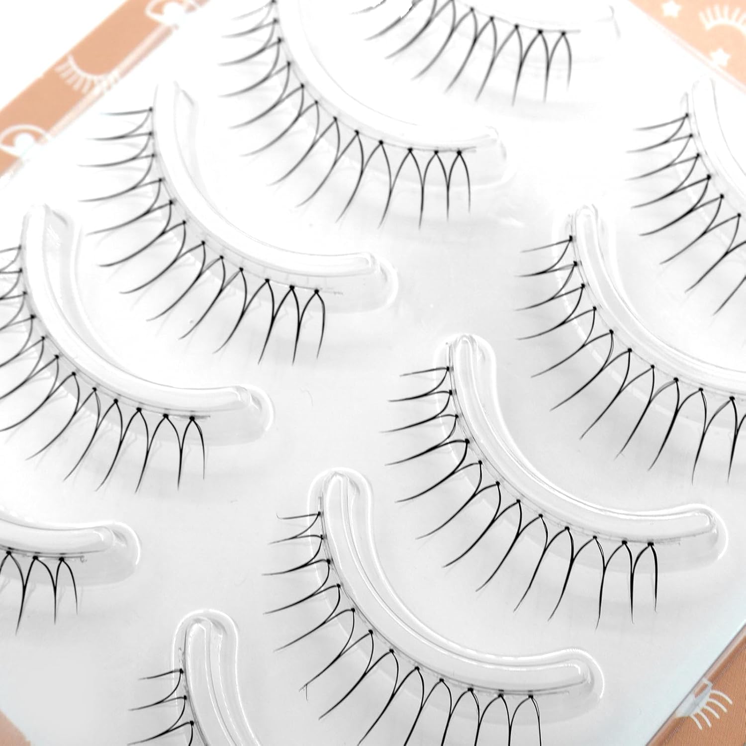 LASHIDOL False Eyelashes, Bunching Eyelashes, Natural, Popular, Idol Eyelashes, Handmade False Eyelashes, Korea, 5 Pairs (Idol 02)