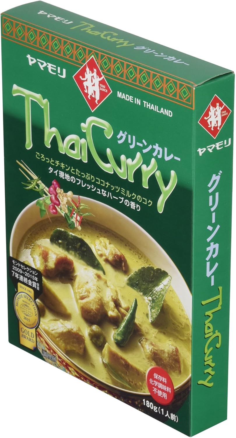 Yamamori Tie Dance Thai Curry, Green, 6.3 oz (180 g)