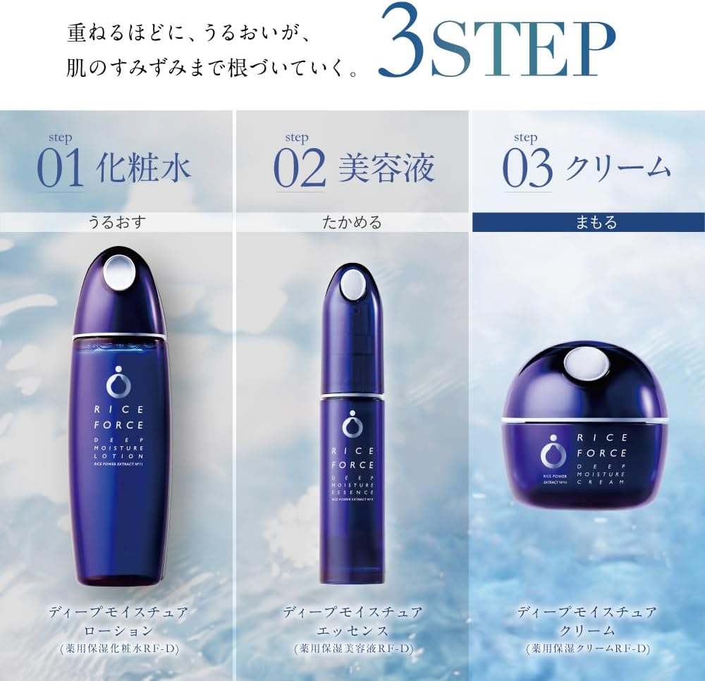 Rice Force Official Deep Moisturizing Cream (1.1 oz (30 g) / Approx. 2 Months Work, Quasi Drug, Rice Power No.11, Moisturizing, Dry Skin, Sensitive Skin (RICEFORCE)