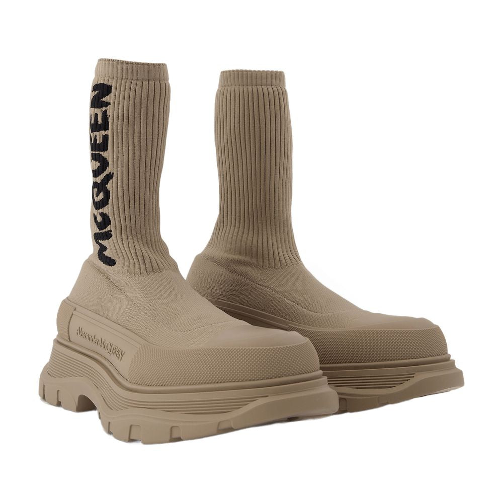 Alexander ベージュの靴下ブーツ - Image 6