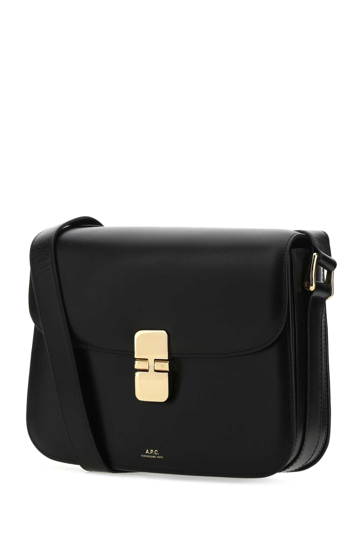 A.p.c. A.P.C.ブラックレザーグレースクロスボディバッグ - Image 6