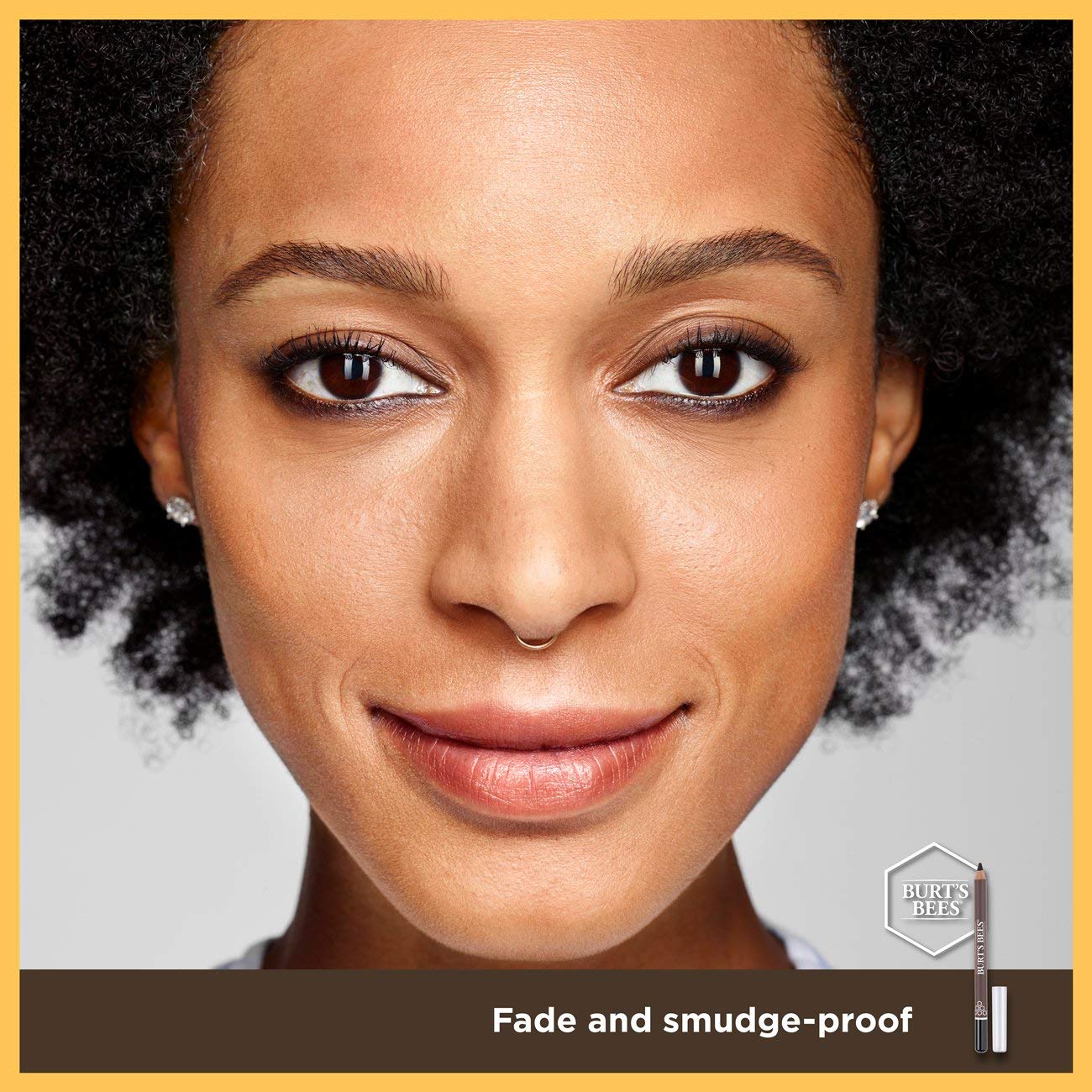 Burt's Bees Delineador de ojos nutritivo, negro suave, 0.04 onzas