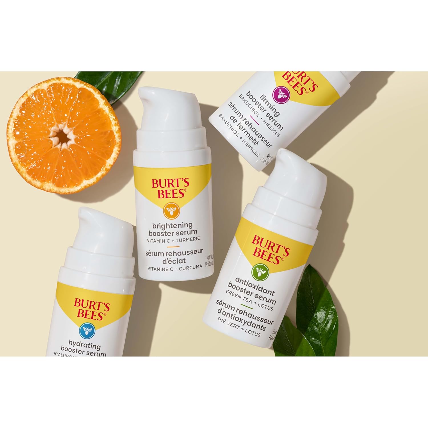 Burt's Bees Suero facial de cúrcuma con vitamina C, ilumina la piel y reduce visiblemente las manchas oscuras, las líneas finas y las arrugas, naturalmente hidratante, ligero - Refuerzo iluminador (1 oz)