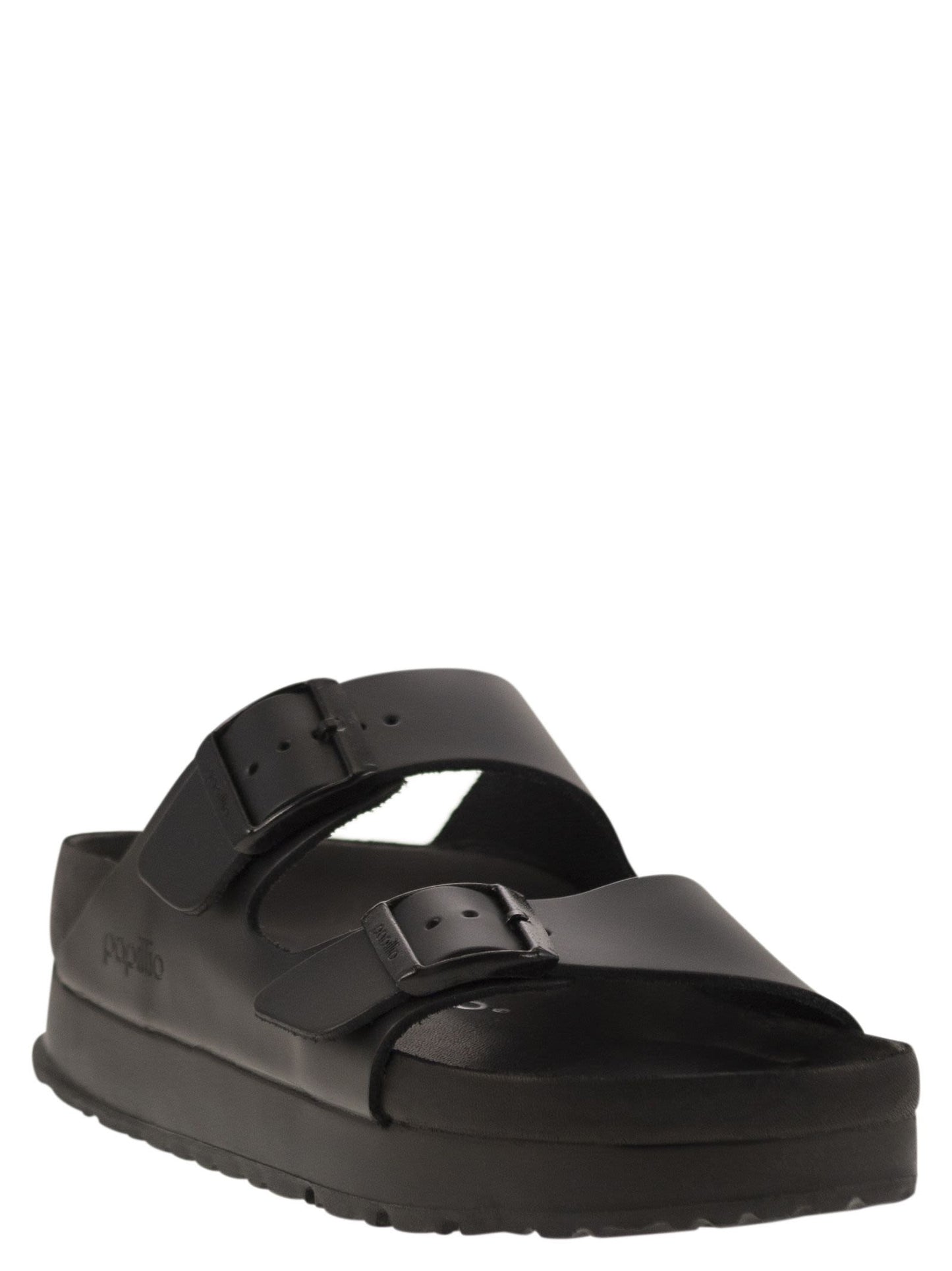 Birkenstock 革のバックル付きのビルケンシュトックアリゾナプラットフォームスリッパ - Image 6