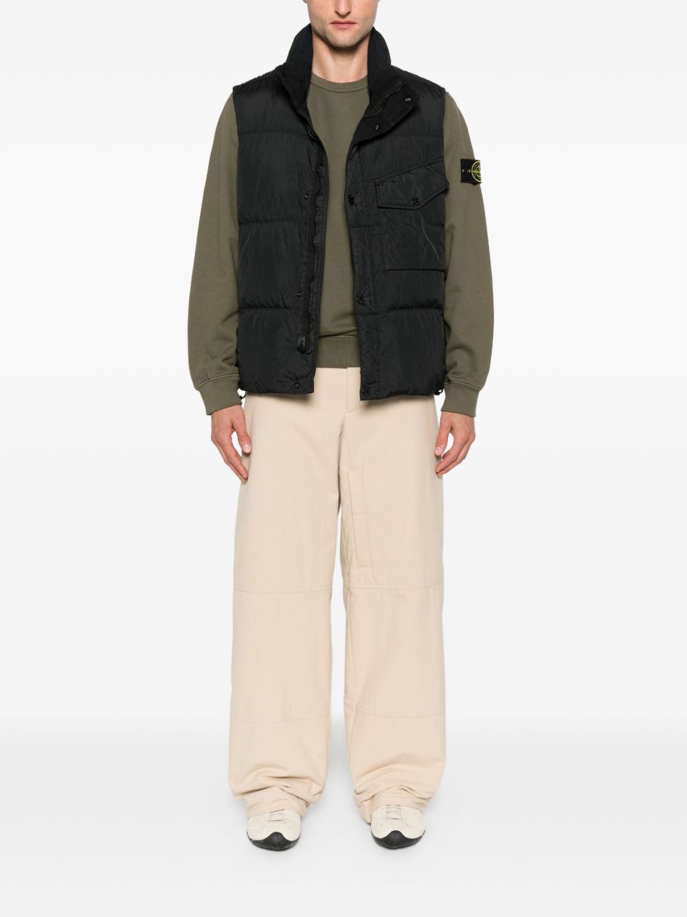 Stone Stone Island Logo Cotton Crewneck Sweatshirt - Image 6