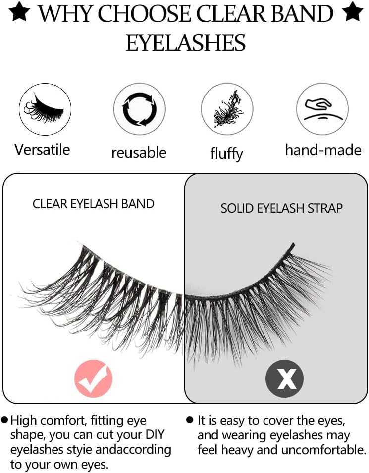 Daily Short 5 Pairs False Eyelashes Fake Mink Eyelashes Ultra Thick Daily Makeup Stage Eyelashes (YK404)