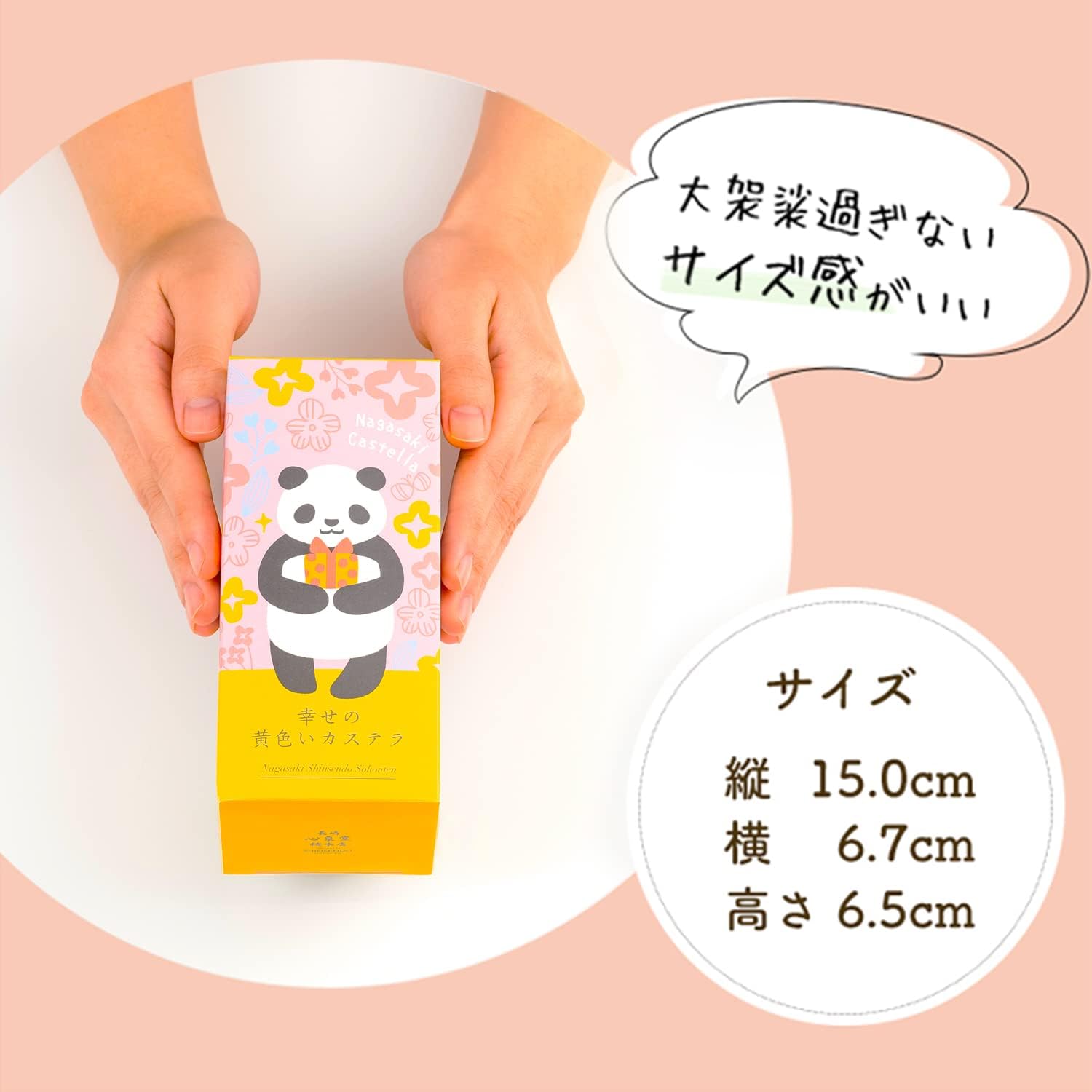 Nagasaki Shinsendo Retirement, Snacks, Petite Gift, Castella, 10 Pieces, Transfer, Thank You Item, T300 x 10, Cute, Stylish, Panda