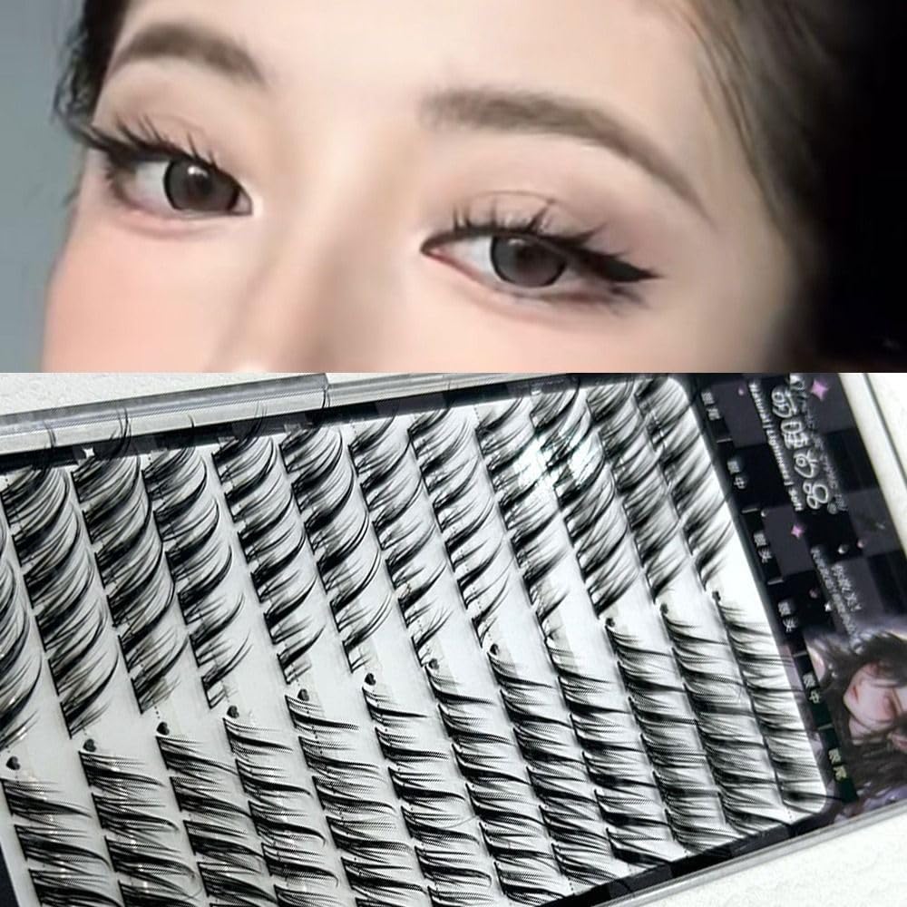 12 Columns Fox False Eyelashes Single Cluster Eyelash Extensions Segment Lashes Fox Eye Effect Lashes False Eyelashes