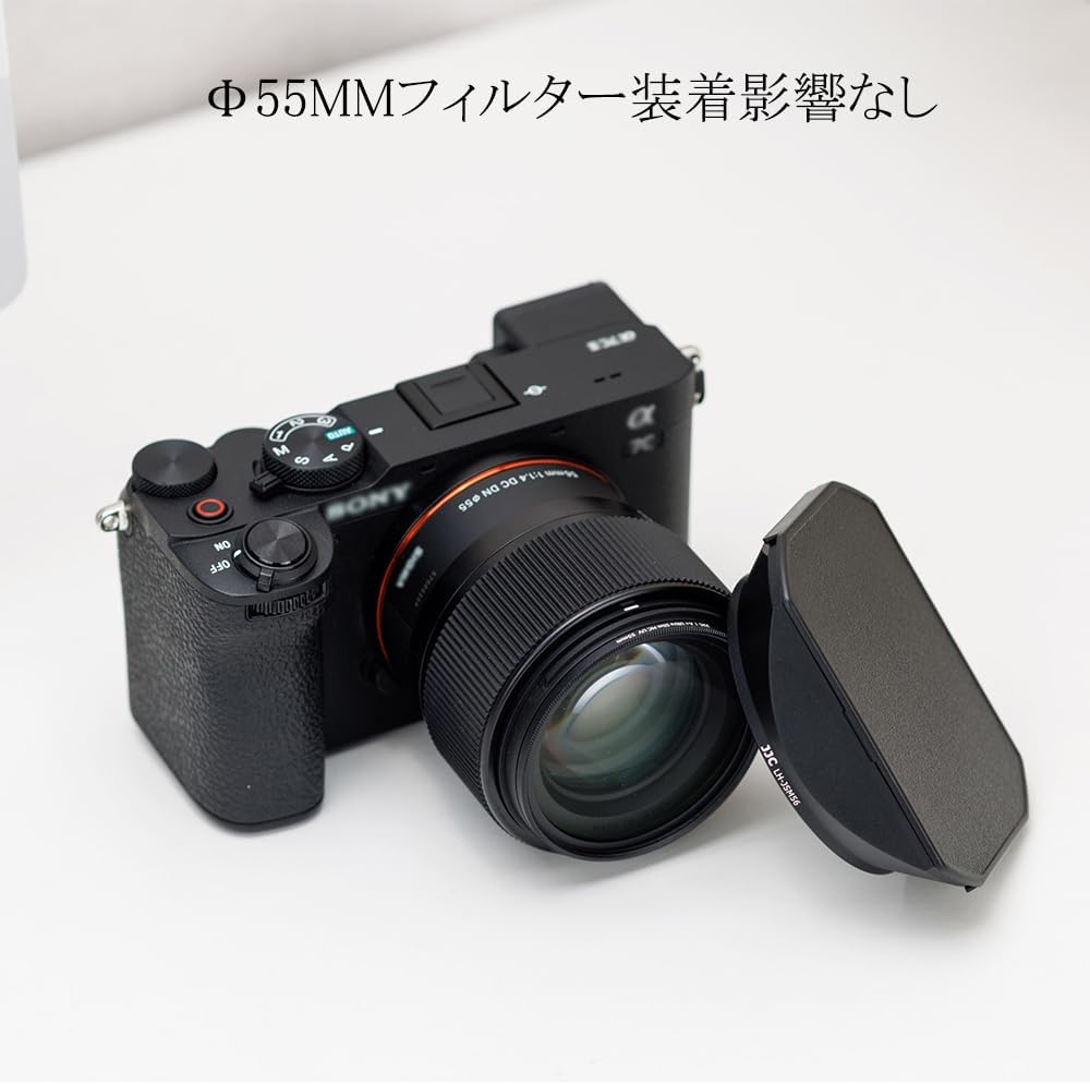 JJC SIGMA 18-50mm F2.8 DC DN Lens Hood [Aluminum] SIGMA LH-582-02 Compatible Lens Hood for Sony E/Fujifilm X/SIGMA L Mount 18-50mm F2.8 DC DN Lens Hood Sigma 18-50mm F2.8 DC DN Lens Cover [Cap