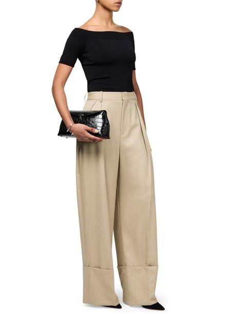 VICTORIA BECKHAM ワイドレッグ ターンアップ パンツ - Image 6