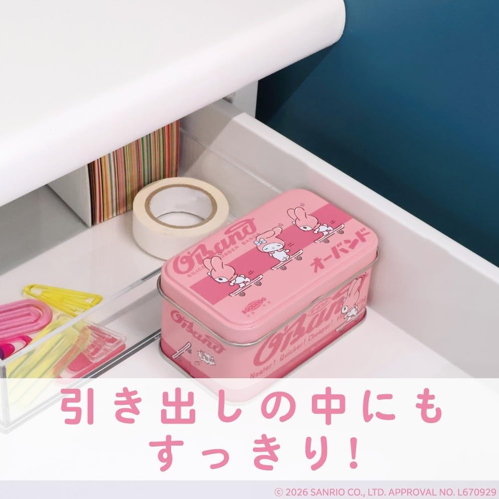サンリオ(SANRIO) オーバンド × マイメロディ缶 シリコーン製 輪ゴム 日本製 共和