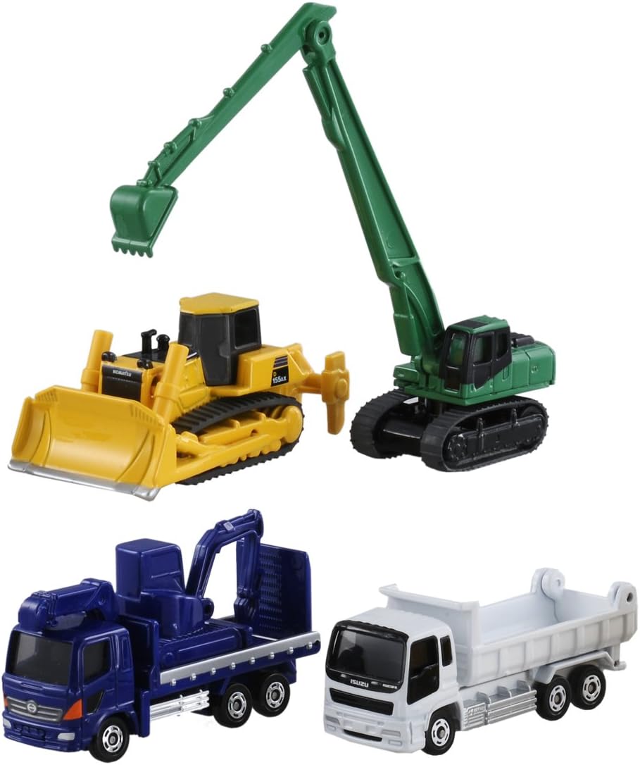 Takara Tomy Tomica Construction Vehicle Set 5, Mini Car, Car, Toy, Unisex, Ages 3 and Up, Toy Safety Standards Compliant, ST Mark Certified, TOMICA