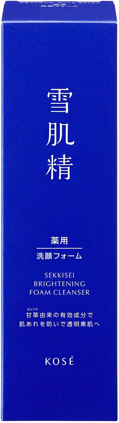 [Quasi-drug] Medicated Sekkisei Brightening Cream Wash, 4.6 oz (130 g), Facial Cleansing Foam, Dullness, Pores, Horny, Foam, Moist Japanese and Chinese Plants, Pearl Barley Extract