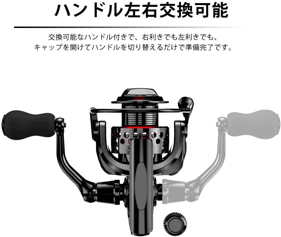 Ashconfish スピニングリール 7+1BB 高精度なCNC加工 アッシュコンフィッシュ ギア比5.0:1 最大ドラグ17.6lb CF2000/CF3000/CF4000/CF5000/CF6000/CF7000