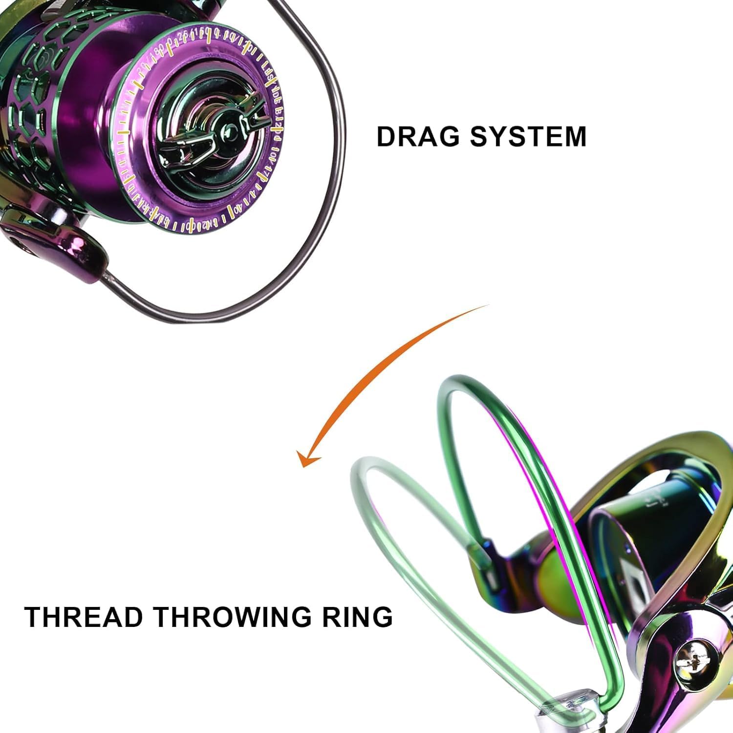 REENEW Spinning Reel, Egging Reel, 5.2:1 High Speed All Metal Fishing Reel with CNC Interchangeable Metal Handle, Cable Reel for Saltwater and Freshwater Sea, 1000-7000 Max Resistance 15KG/33LB