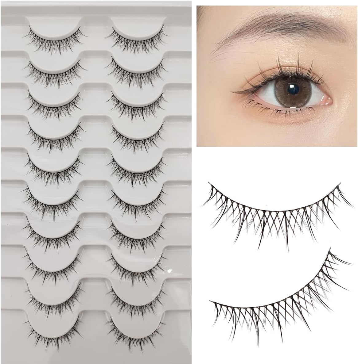 Natural False Eyelashes, Natural False Eyelashes, Natural False Eyelashes (006)