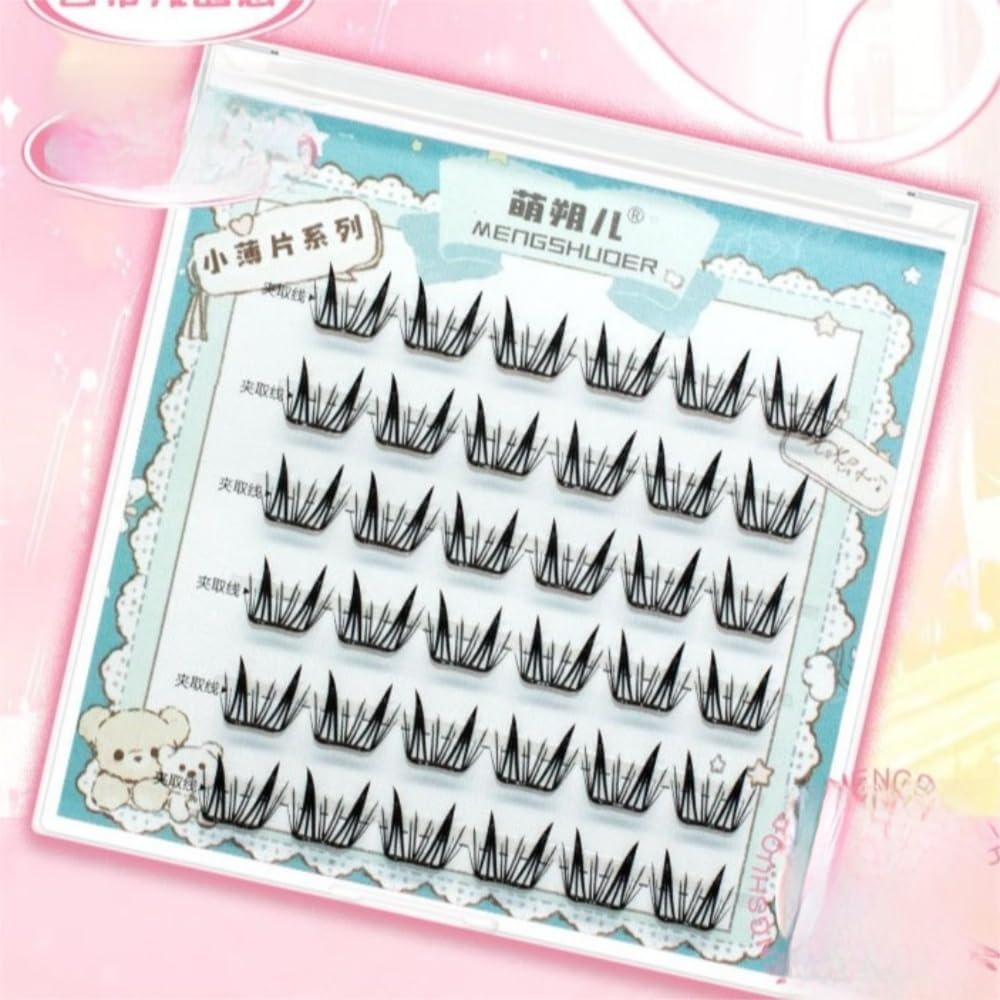 False Eyelashes Natural Curl New Cartoon Eye No Glue False Eyelashes Natural Easy Application Eyelash Extensions Daily Wear