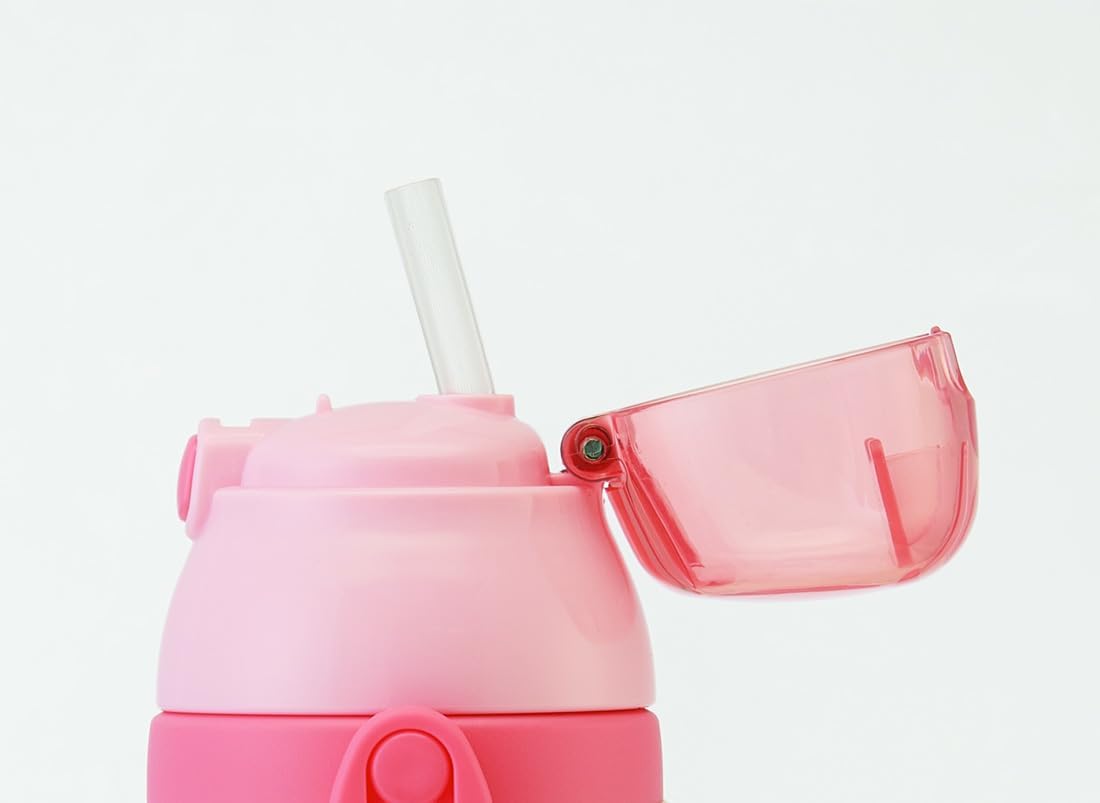 Skater SSPV4 Sanrio-A Stainless Steel Children's Water Bottle, 12.8 fl oz (380 ml), Drinking Straw, 3D, Hello Kitty Snack Time