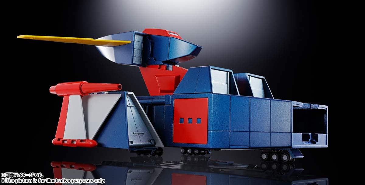 TAMASHII NATIONS Soul of Chogokin GX-66R Invincible Robo Trider G7 Action Figure, Approx. 9.4 inches (240 mm); ABS, PVC & Die Cast; Pre-painted