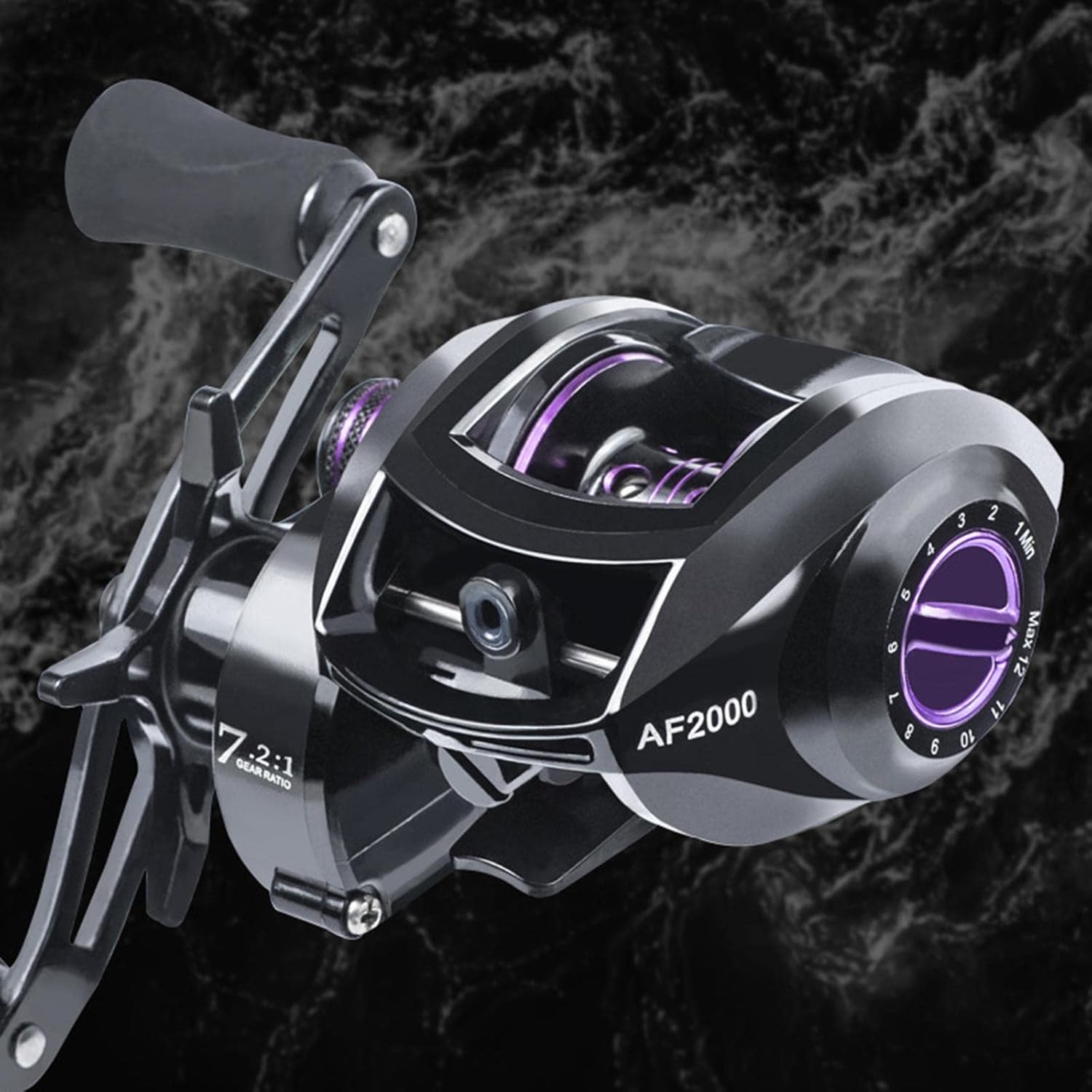 Baitcasting Fishing Reel, Baitcaster - Brake System, 7.2:1 Gear Ratio, 2+1 Stainless Steel Ball Bearings