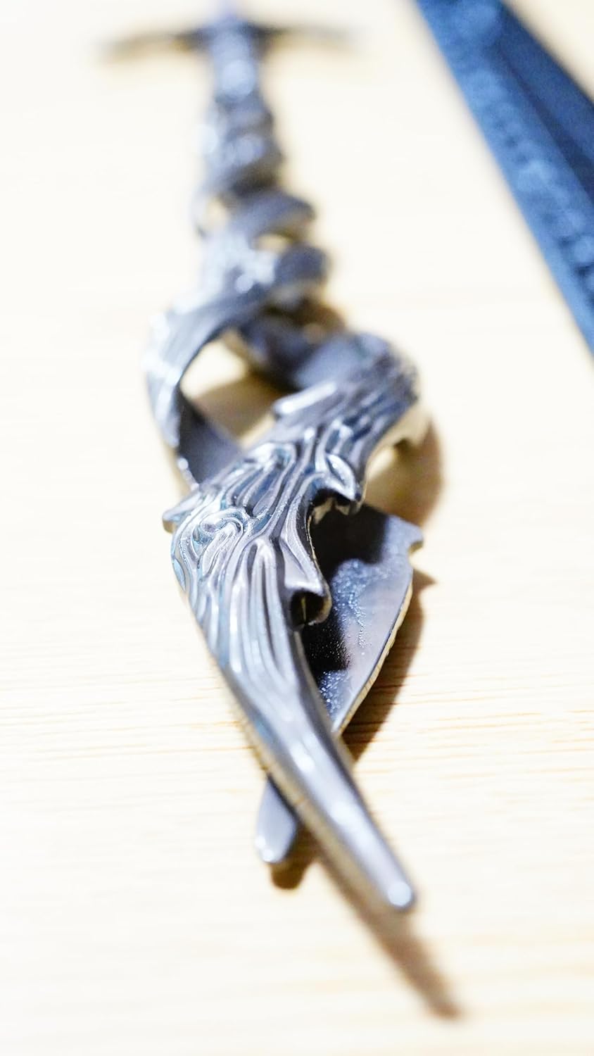 11.8 inches (30 cm) God Hunting Sword, Silver, Elden Ring, Mini Weapon, Sword, Bow, Arrow, Shield, Sword, Accessory, Keychain, Figure, Doll, Display, Decoration, Anime, Game, Alloy, Toy, Metal