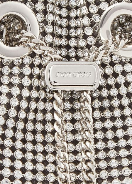 JIMMY CHOO Bon Bon クリスタル付きサテンバッグ - Image 6