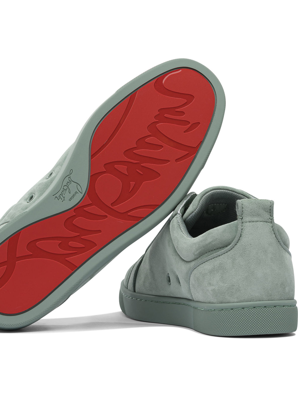 Christian クリスチャン ルブタン ルイ ジュニア オーラート フラット ヴォー ベロア Ds/Gg - Image 6