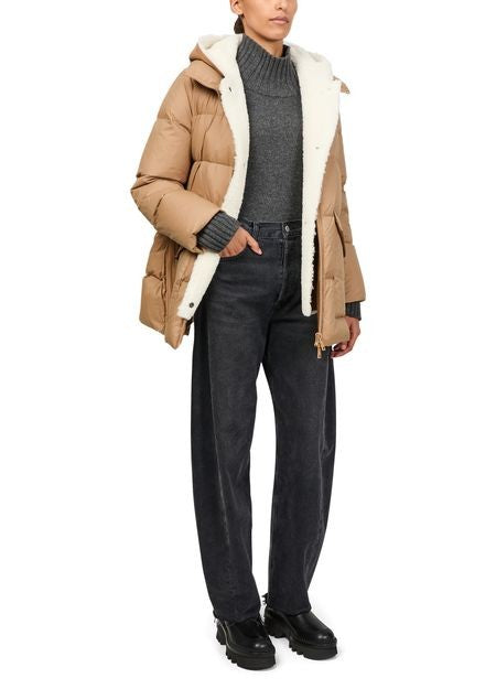 YVES SALOMON Puffer jacket with a sheepskin hood - Image 6