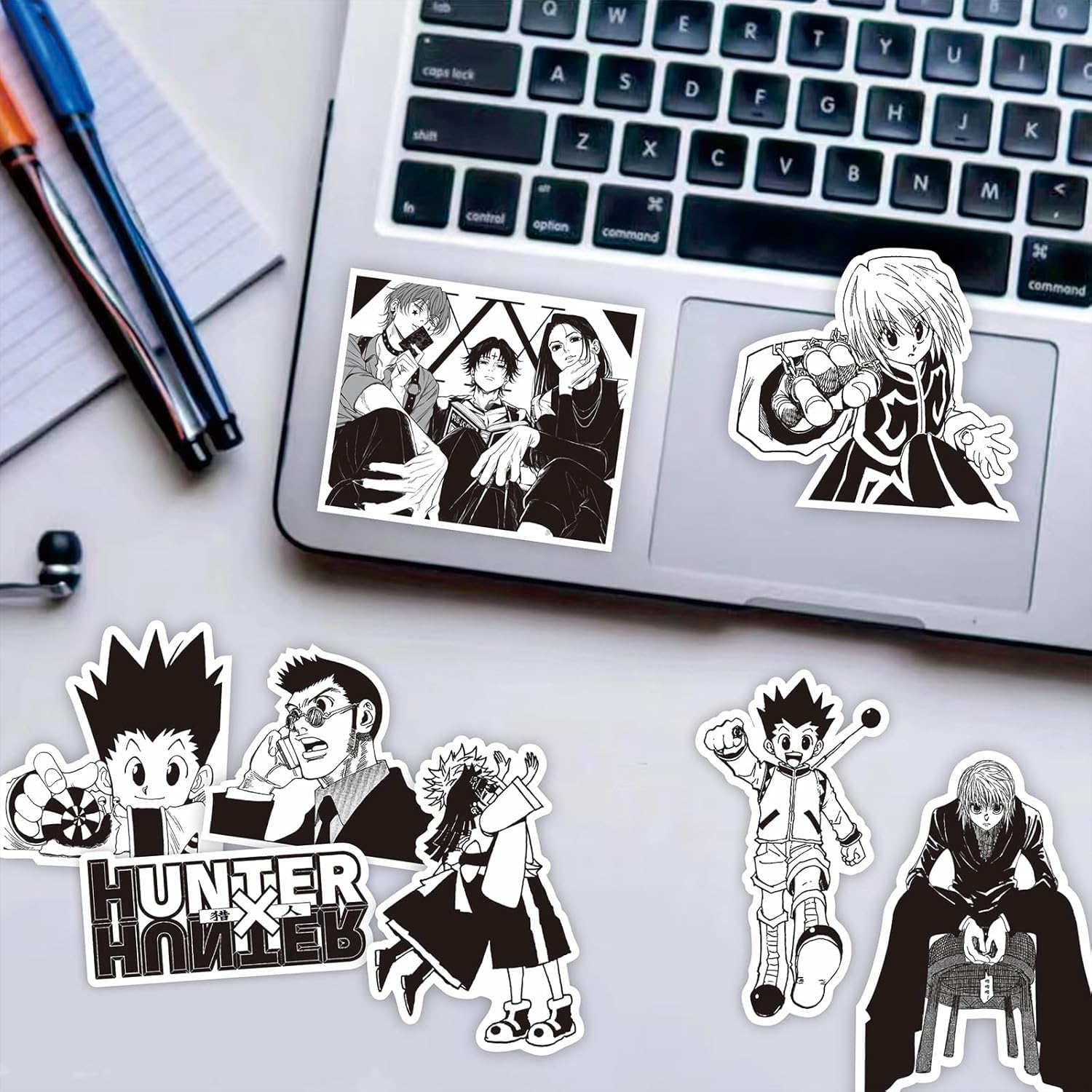Hunter x Hunter Stickers Set of 70 Pieces, Cute Anime Waterproof Decals, Adorable and Stylish Manga DIY Stickers for Cars, Motorcycles, Bicycles, Favorite Suitcases, Motorcycles, Helmets, etc., Gift