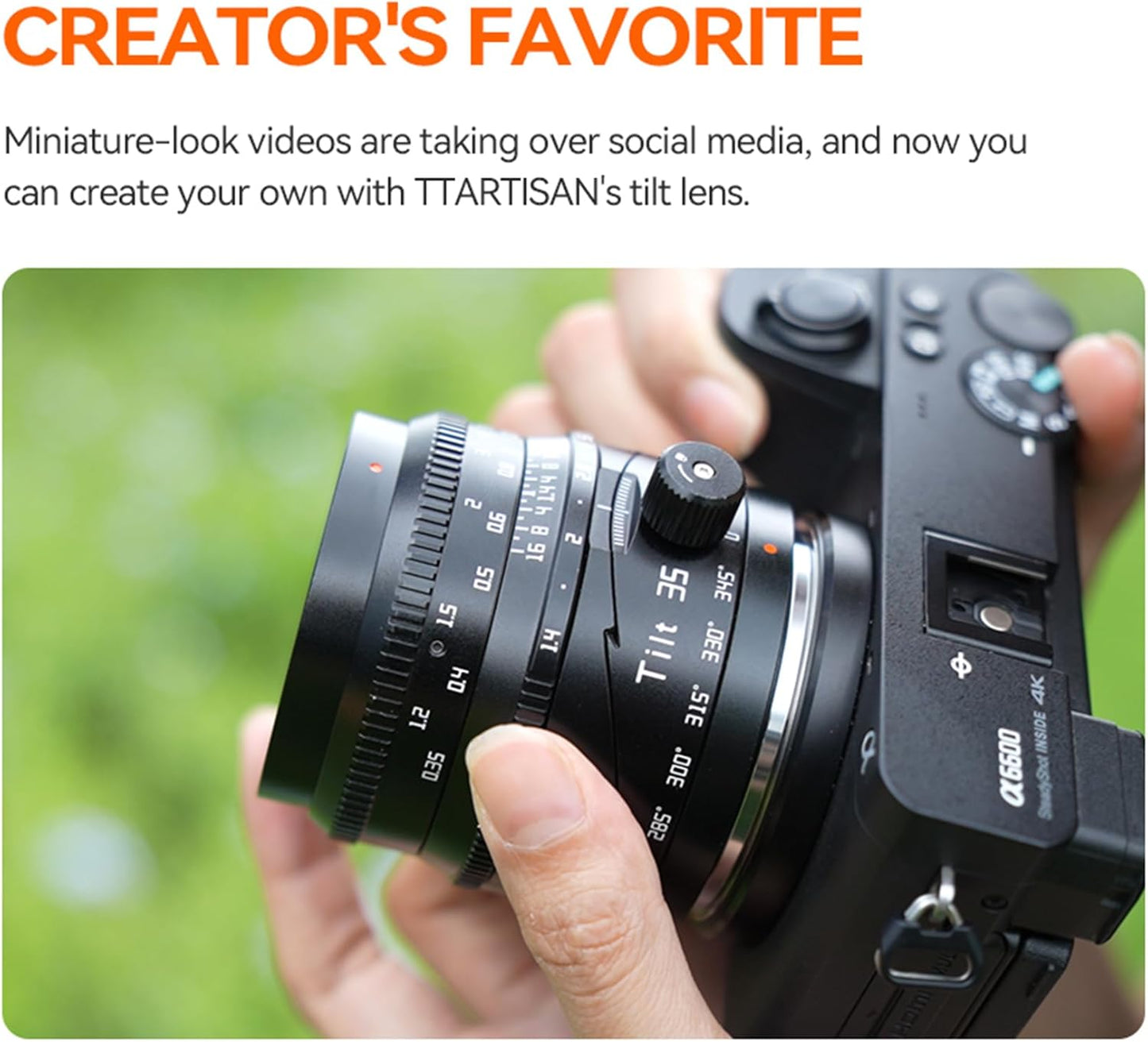 TTArtisan 35mm F1.4 Tilt Lens Large Aperture APS-C Manual Lens for Canon RF-Mount EOS R RP R5 R5C R6 R6ii R7 R10