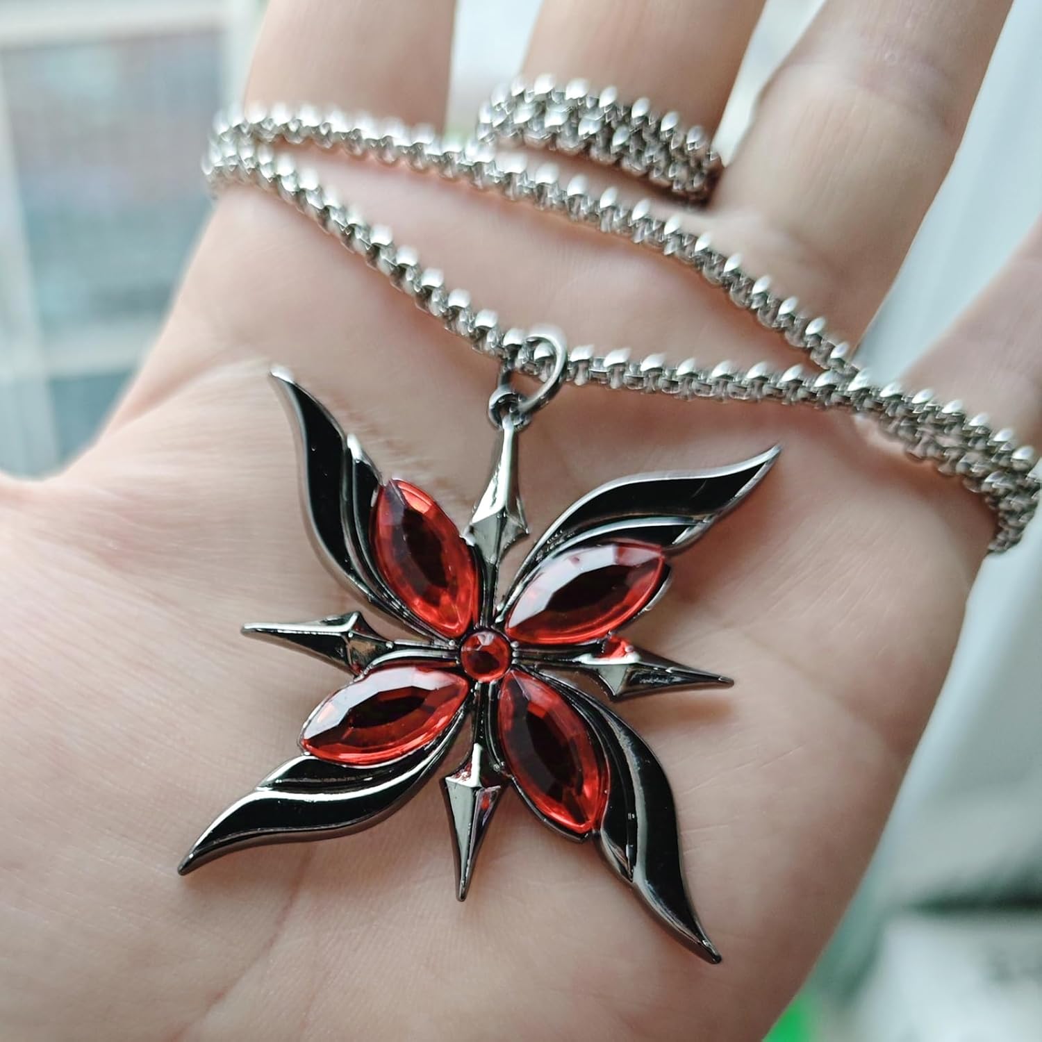 Akixen Haragin Amateur Arlecchino Necklace, Cosplay, Anime, Tools, Lightweight, Accessory, Fashion Accessory, Halloween, Christmas Gift