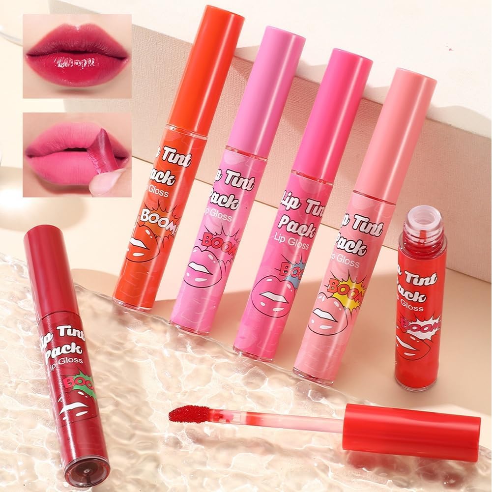 Removable moisturizing lip mask, lip gloss, removable lip stain, liquid lipstick, not easy to fade, easy to color, suitable for beginners, 24 hours waterproof, unique effect(05#)