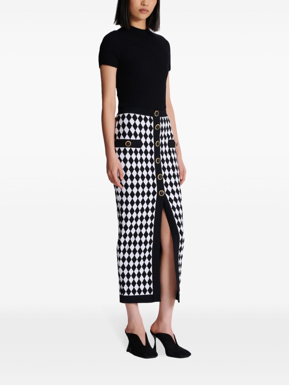 Balmain バルメインボタン付きミディスカート - Image 6