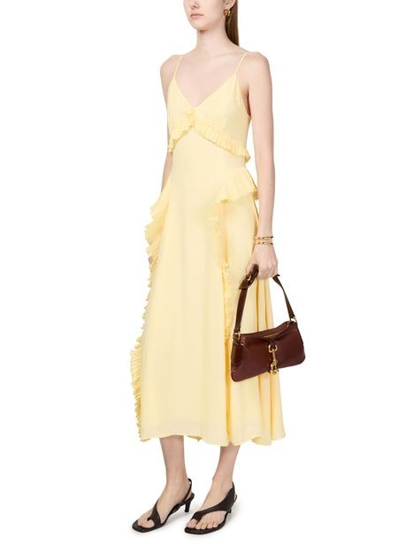 SEA NY Delilah pleated ruffled slip long dress - Image 6